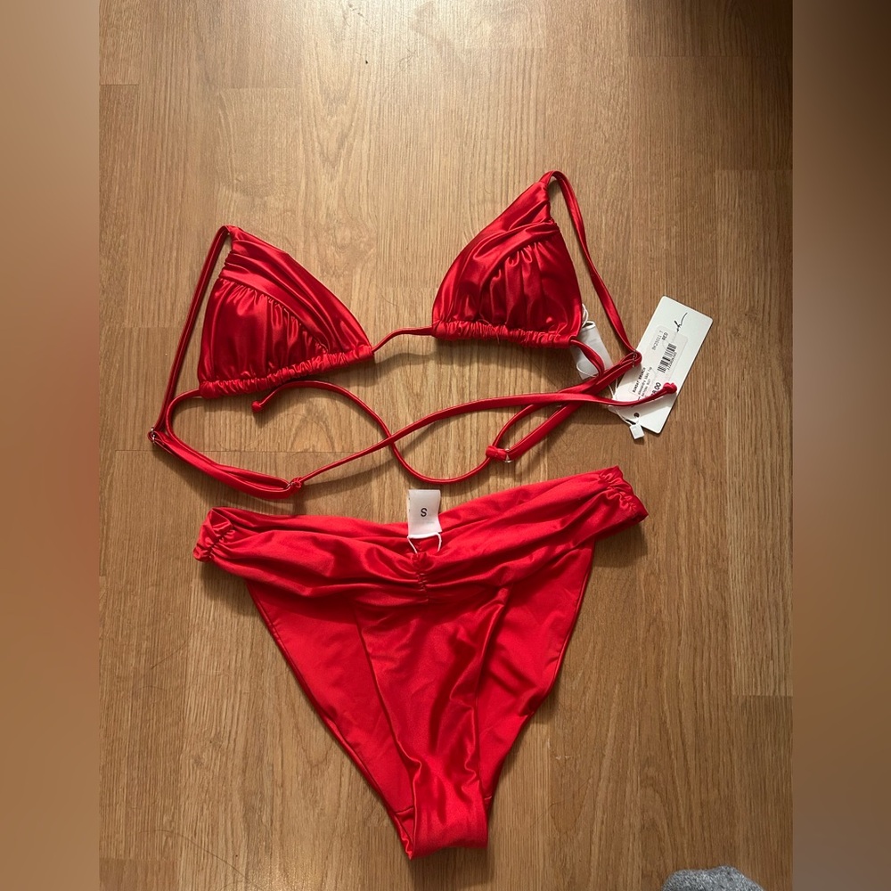 Vibrant Red Bikini Bottom